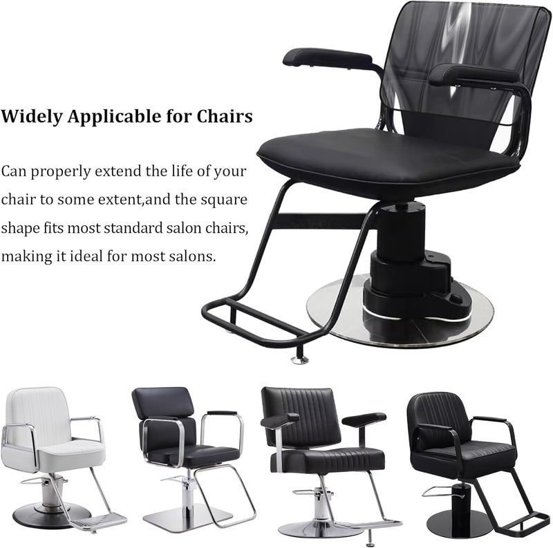 Philbinden 2Pcs Salon Chair Cover Protectors,Clear Square Hairdressing Chair Back Covers for Fits Most Standard Chairs,Reinforced Precision Sewn Clear Covers to Prevent Damage to Spa/Salon Chairs (2) - Image 5